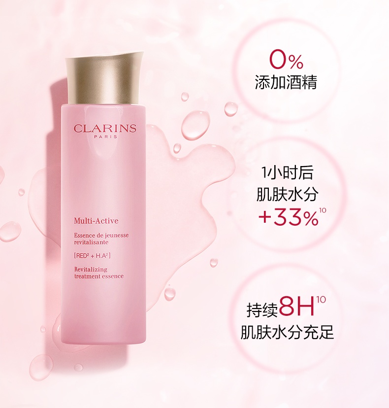 商品Clarins|娇韵诗青春赋活焕采精华水200ml粉水少女肌能水补水保湿,价格¥284,第10张图片详细描述