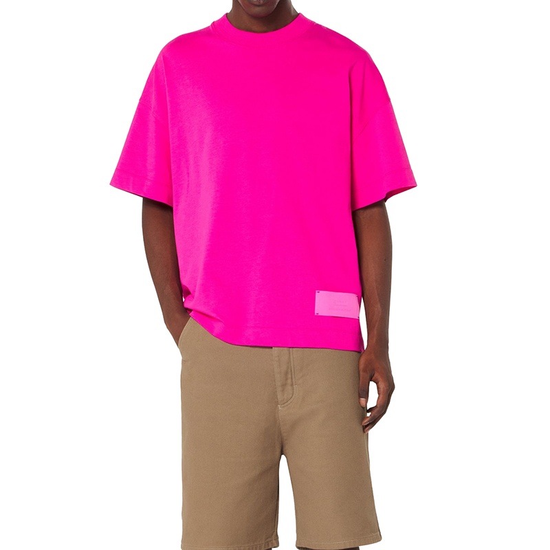 商品AMI|Ami 22年春夏新款 男女同款紫红色纯有机棉Alexandre Mattiussi短袖T恤,价格¥1346,第6张图片详细描述