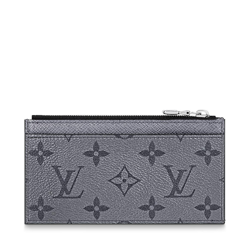 商品Louis Vuitton|预售十天 Louis Vuitton/路易威登 22春夏新款 男士灰色老花帆布配皮银扣拉链开合卡夹钱包M30839,价格¥3280,第4张图片详细描述