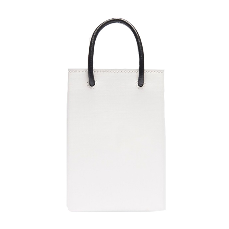 商品Balenciaga|Balenciaga/巴黎世家 秋冬新款 白色纹理小牛皮购物袋手机包斜挎手提包 ,价格¥7146,第4张图片详细描述