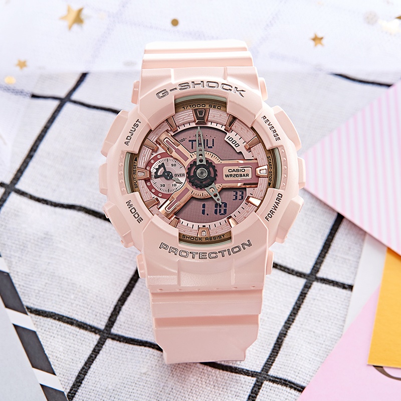 商品[国内直发] Casio|卡西欧G-SHOCK手表淡粉防水电子表女表,价格¥650,第2张图片详细描述