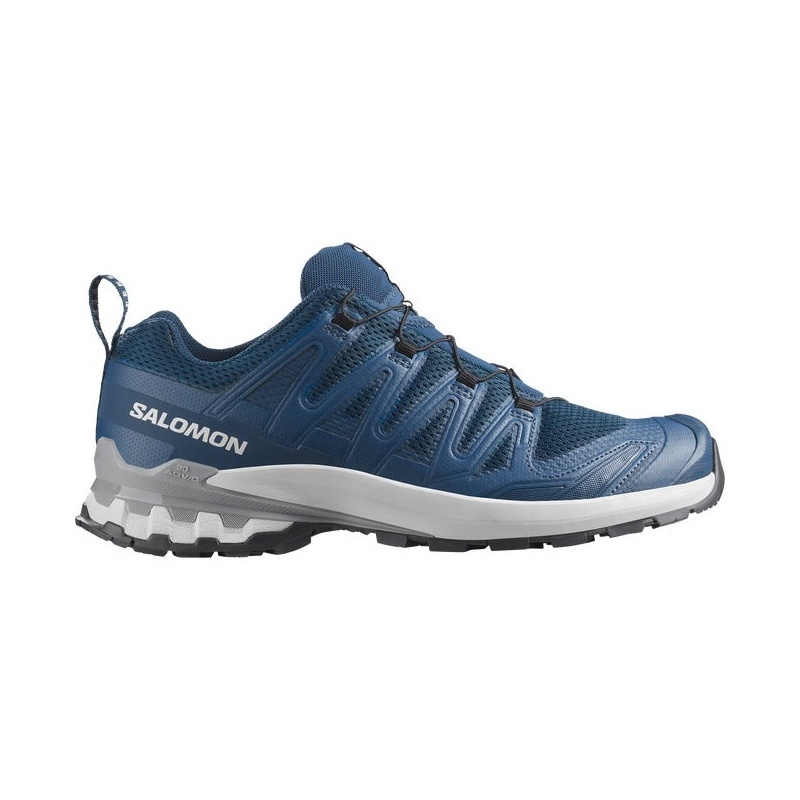 商品Salomon|Salomon萨洛蒙 XA PRO 3D V9系列男士深蓝色/冰蓝色/合金灰色织物跑鞋,价格¥1207,第3张图片详细描述