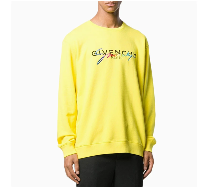 商品Givenchy|Givenchy 纪梵希 男士黄色棉质卫衣 BMJ03C30AF-737,价格¥3194,第5张图片详细描述