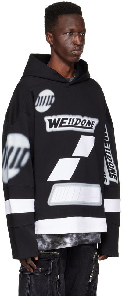商品We11done|WE11DONE 男士黑色连帽卫衣 WD-TH1-22-562-U-BK 【韩国产地商品,大陆地区收货约30-40天】,价格¥3732,第3张图片详细描述