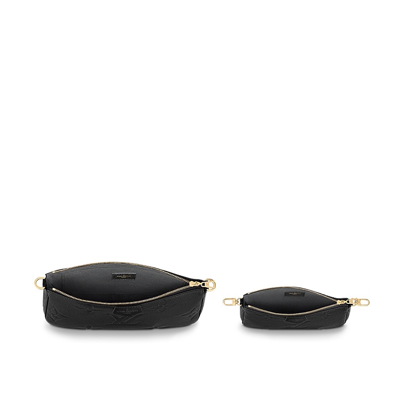商品Louis Vuitton|预售十天 Louis Vuitton/路易威登  Multi Pochette系列 女士黑色徽标压纹粒面小牛皮可调节肩带链条单肩手拿包M80399,价格¥20760,第3张图片详细描述