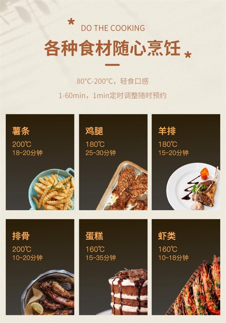 商品[国内直发] SILENCARE|无言智能云空气炸锅 家用智能不沾易清洗无油煎炸无油烟定时多功能电炸无油健康低卡低脂连接米家 白色,价格¥244,第8张图片详细描述
