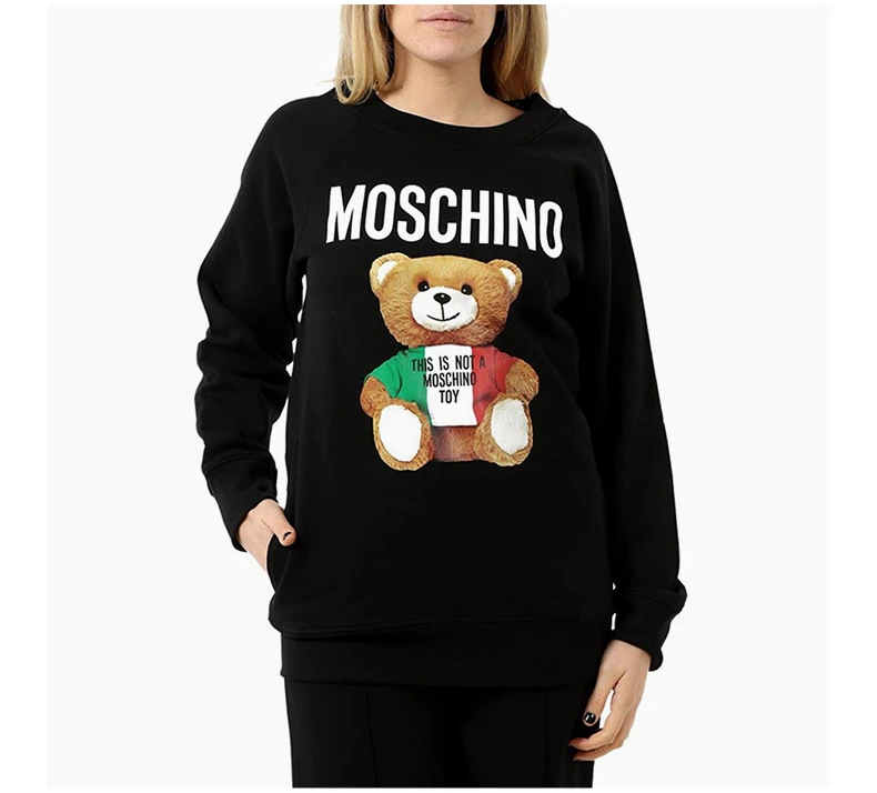 商品Moschino|MOSCHINO 黑色女士卫衣/帽衫 EA1710-0527-1555,价格¥1517,第6张图片详细描述