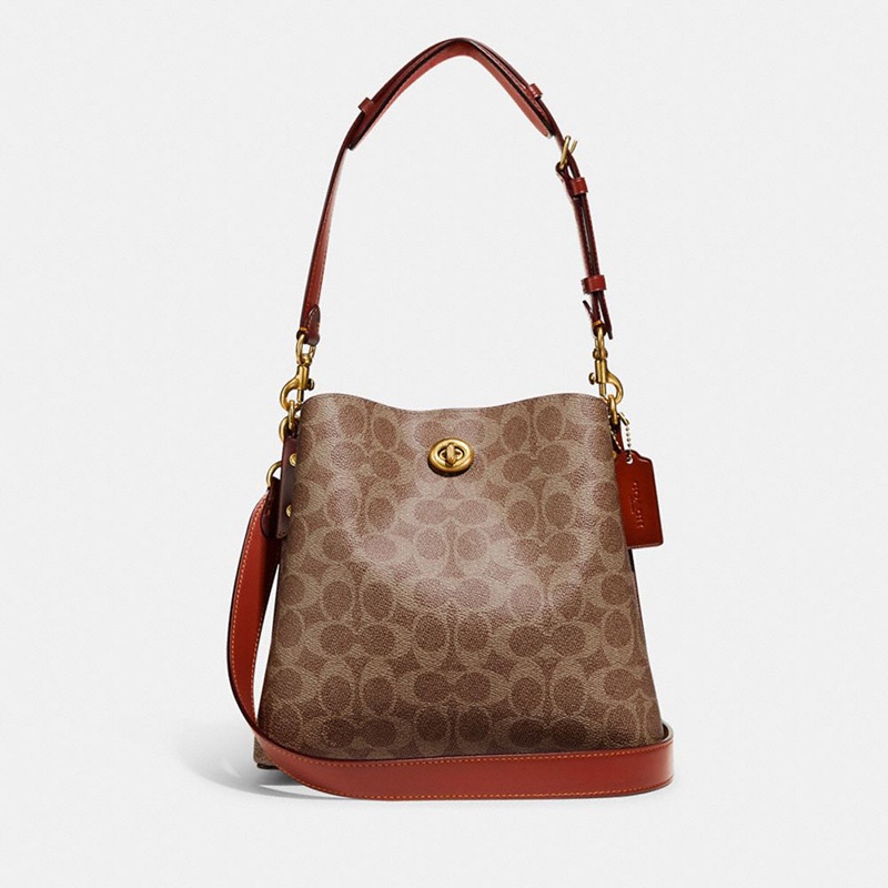 商品Coach|蔻驰女士单肩斜挎包桶包老花包（香港仓发货）,价格¥1989,第13张图片详细描述