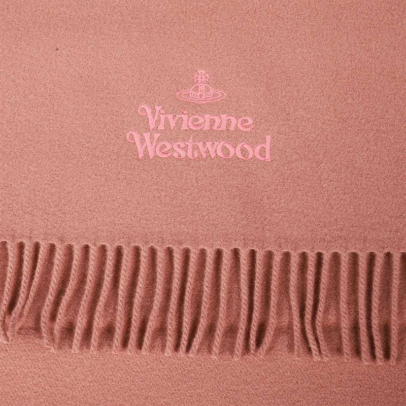 商品Vivienne Westwood|【现货】西太后 女羊毛标志刺绣流苏围巾8050889271185（两色）,价格¥812,第4张图片详细描述