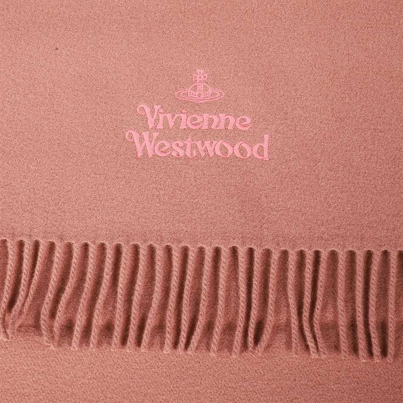 商品Vivienne Westwood|【现货】西太后 女羊毛标志刺绣流苏围巾8050889271185（两色）,价格¥762,第4张图片详细描述