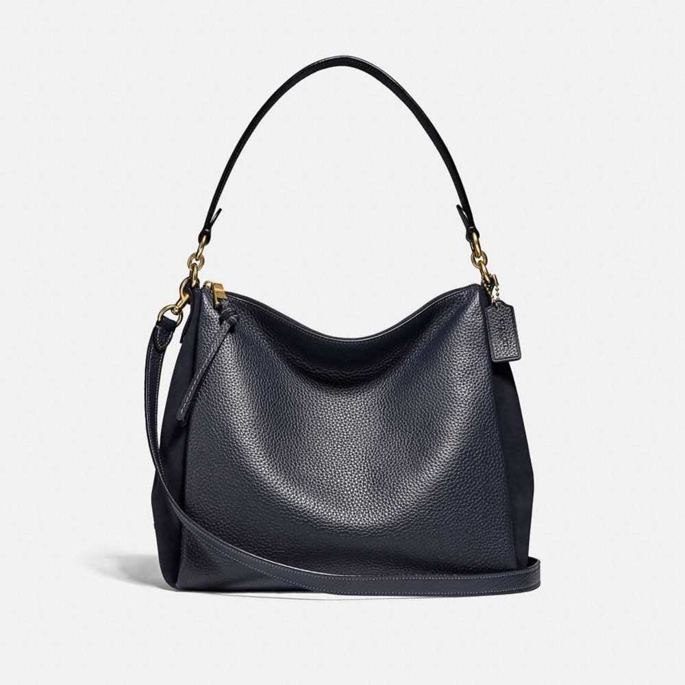 商品[国内直发] Coach|蔻驰女包奢侈品 女士专柜款藏青色荔枝皮手提单肩斜挎包礼物送女友大号 4609 B4BHP,价格¥2066,第7张图片详细描述