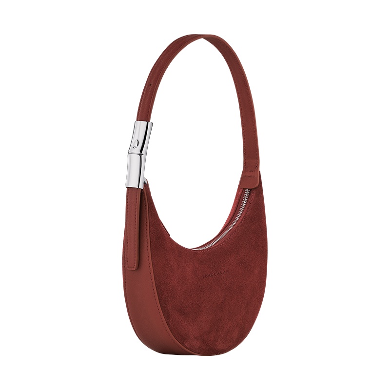 商品Longchamp|珑骧 ROSEAU女士小号绒面牛皮单肩腋下包（3色可选）,价格¥3107,第8张图片详细描述