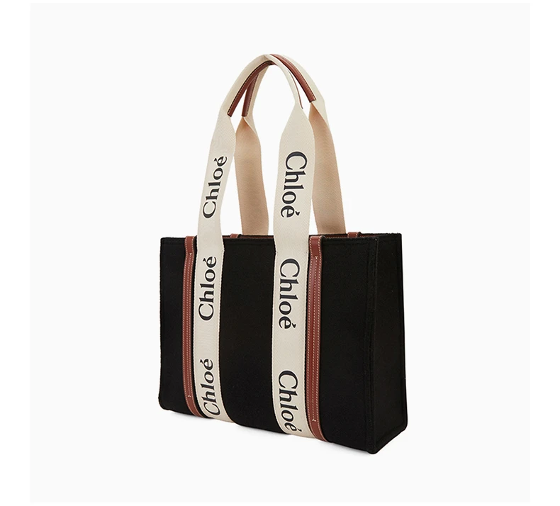 商品[国内直发] Chloé|CHLOE' 女士黑色印花托特包 C22SS383-G64-001,价格¥8985,第5张图片详细描述