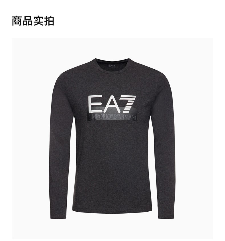 商品[国内直发] Emporio Armani|EMPORIO ARMANI 男深灰色男士T恤 6GPT64-PJ03Z-3909,价格¥555,第4张图片详细描述