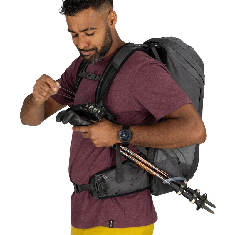 商品Osprey|现货 Osprey小鹰 Talon 26男女深灰色尼龙徒步旅行/多项运动背包,价格¥1210,第8张图片详细描述