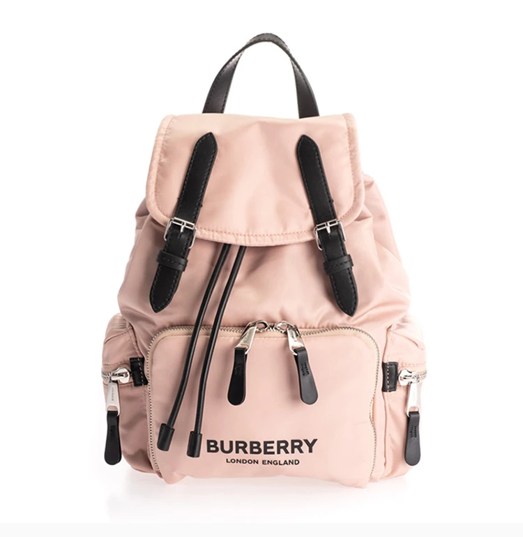 商品[国内直发] Burberry|Burberry 博柏利 女士裸粉色ECONYL®印花背包 8021264,价格¥7365,第4张图片详细描述