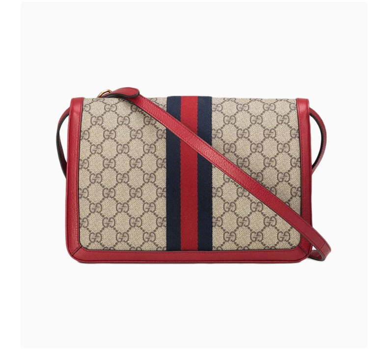 商品[国内直发] Gucci|GUCCI 古驰 女士Queen Margaret系列高级人造帆布中号单肩斜挎包 524356-9I6BT-8540,价格¥18132,第3张图片详细描述