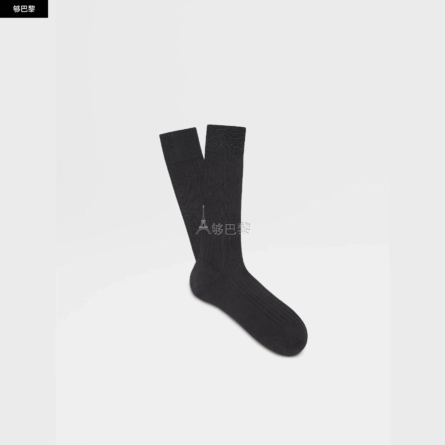 商品Zegna|【预售】 杰尼亚 24秋冬 男士 袜子 Navy Blue Cotton Socks N4V40-010-402,价格¥677,第3张图片详细描述