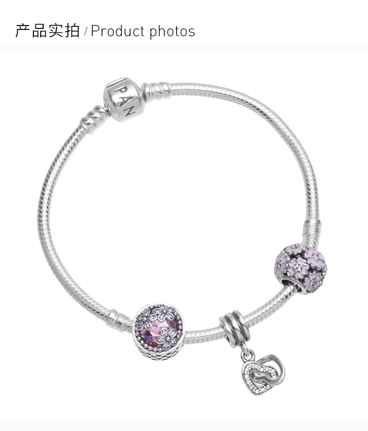 商品[国内直发] PANDORA|PANDORA  女士紫色色银质手镯  PAND00079,价格¥872,第3张图片详细描述