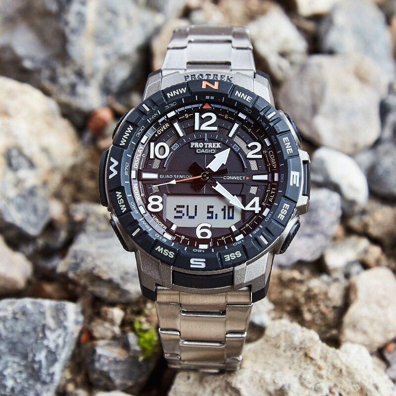 商品[国内直发] Casio|卡西欧高端登山系列PROTREK PRT-B50T-7 每日闹铃 整点响报 全自动日历 12/24小时时制 耐低温（-10℃） 指针闪避功能,价格¥1704,第3张图片详细描述