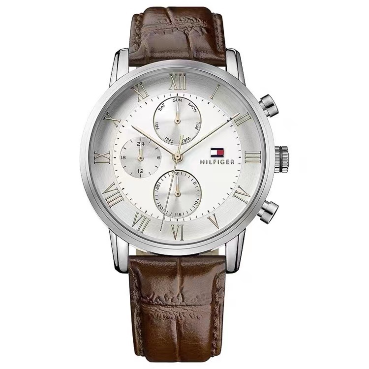 商品[国内直发] Tommy Hilfiger|tommy hilfiger汤米手表多功能星期日历石英表商务休闲防水男表,价格¥576,第6张图片详细描述