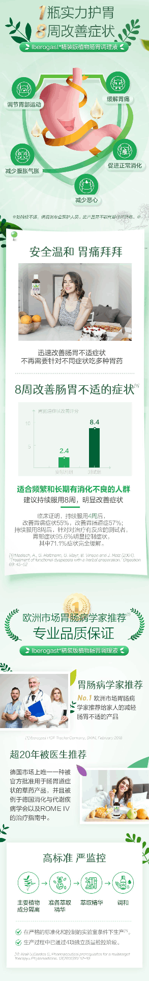 商品Bayer|拜耳Iberogast天然护胃神仙水50ml 100ml,价格¥105,第3张图片详细描述