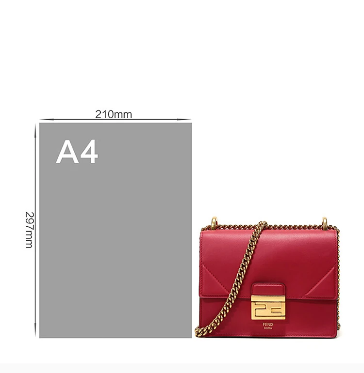 商品[国内直发] Fendi|FENDI 红色女士斜挎包 8BT312-A5DY-F17U7,价格¥10903,第4张图片详细描述