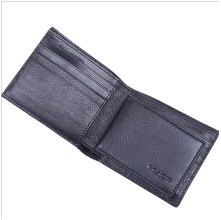 商品Coach|COACH 奥莱款迷你男士PVC短款钱包 F74991BLK,价格¥781,第6张图片详细描述