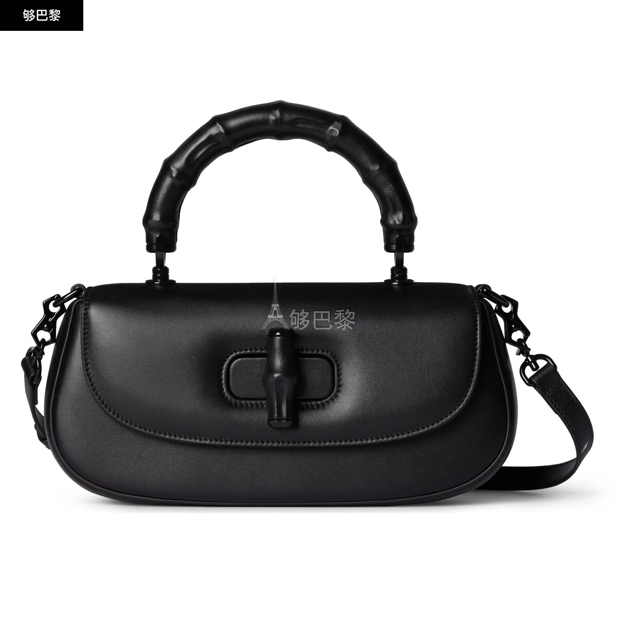 商品Gucci|【预售】 古驰 25春夏 女士 手提包 GUCCI BAMBOO DIVA系列小号竹节手提包 832953 AAEVH 1000,价格¥31169,第2张图片详细描述