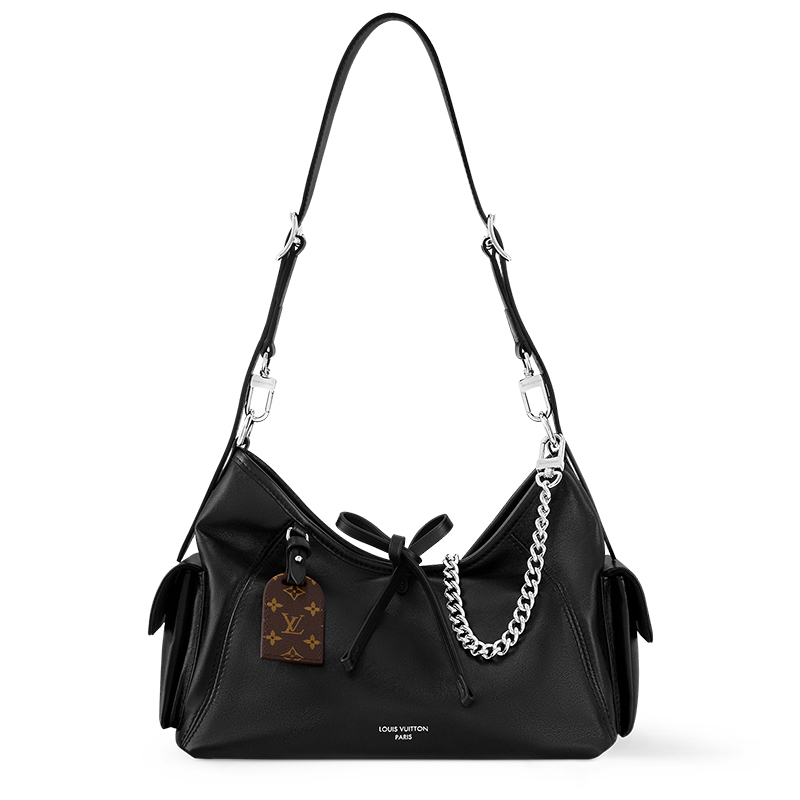 商品Louis Vuitton|【现货】路易威登24新款 女士小号黑色小羊皮皱纹细节银链单肩包M24861,价格¥25830,第16张图片详细描述