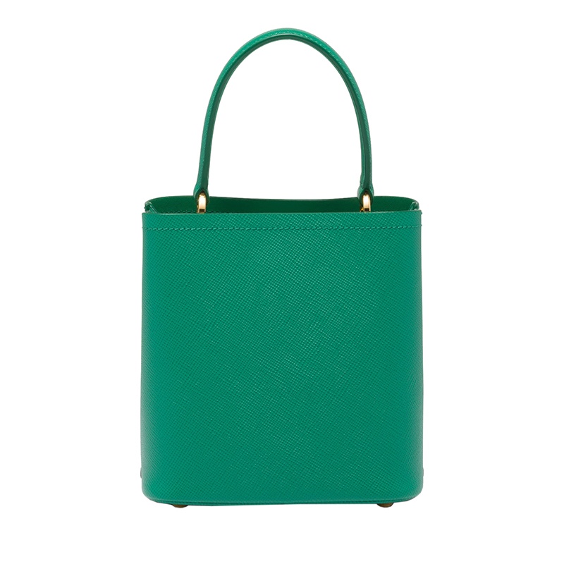 商品Prada|PRADA/普拉达 22新款 Panier系列 女士小号芒果绿saffiano皮革金色徽标磁扣拆卸肩带皮革手柄单肩手提斜挎包1BA217_2ERX_F0458_V_OOO,价格¥19656,第4张图片详细描述