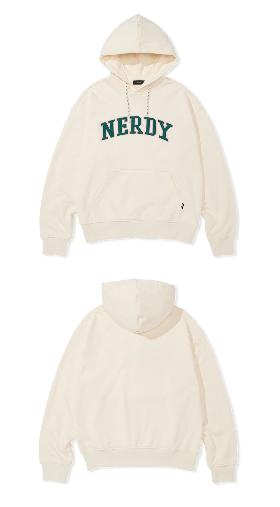 商品NERDY|【享贝家】NERDY 新款情侣款连帽卫衣运动卫衣 奶白\深绿色\白色\藏蓝色（预售款，10天发货）PNEF22KE12/藏蓝色PNEF22KE121604,价格¥290,第4张图片详细描述
