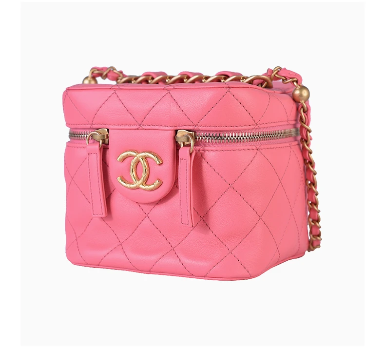 商品[国内直发] Chanel|CHANEL 女士粉色小牛皮单肩包 AS3228-B08008-NH621,价格¥47962,第5张图片详细描述