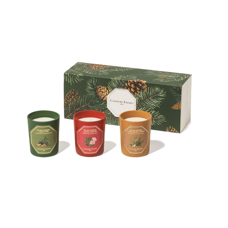 商品Carriere Freres|法国植物学家 2022圣诞节日系列香薰蜡烛套装70gx3,价格¥837,第7张图片详细描述