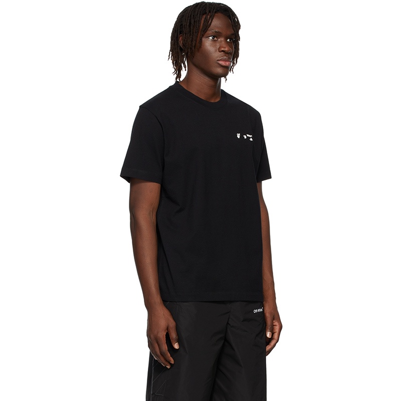 商品Off-White|黑棉质箭头印花图案T恤 OMAA027C99JER004（澳门仓发货）,价格¥1774,第6张图片详细描述