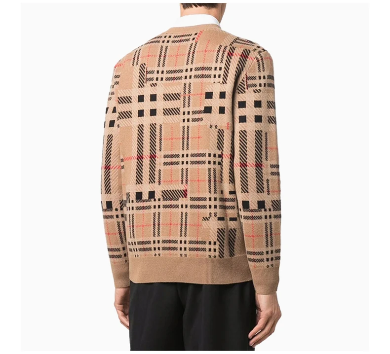 商品Burberry|BURBERRY 米黄色男士针织衫/毛衣 8045523,价格¥4381,第6张图片详细描述