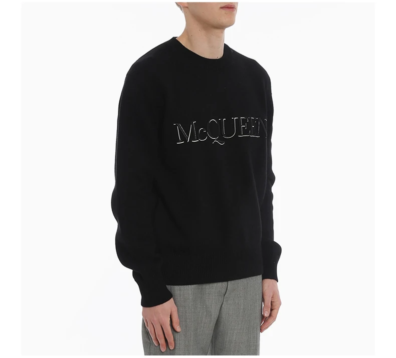 商品[国内直发] Alexander McQueen|ALEXANDER MCQUEEN 黑色男士针织衫/毛衣 651184-Q1XAY-1011,价格¥4300,第7张图片详细描述