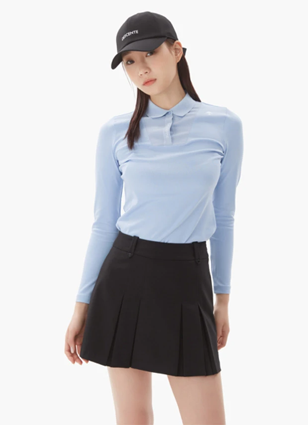 商品【预售商品15天发货】 DESCENTE|高球系列女性高性能混合长袖T恤适合多种场合穿着 DP12WFTL23-LBLG,价格¥893,第11张图片详细描述