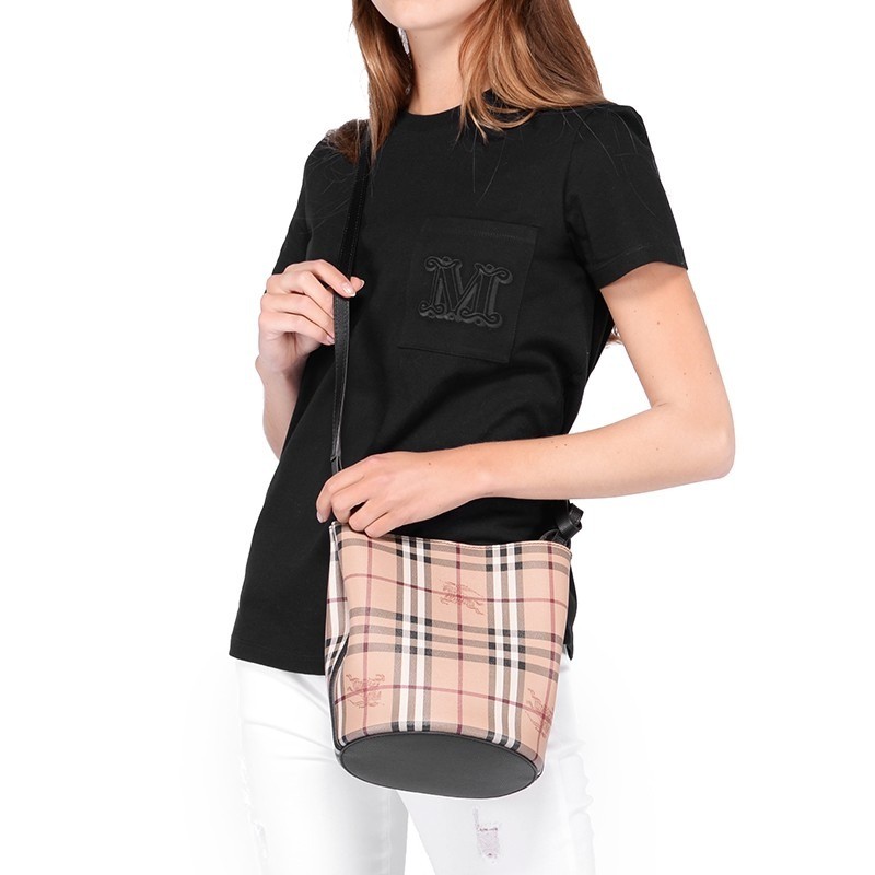 商品Burberry|【现货】博柏利经典格纹单肩包斜挎水桶包 两色可选,价格¥4435,第10张图片详细描述