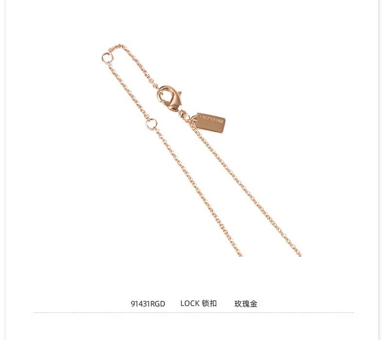 商品[国内直发] Coach|COACH/蔻驰女士项链字母C挂坠款笑脸项链,价格¥361,第4张图片详细描述