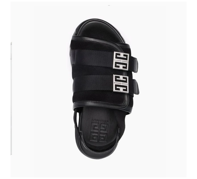 商品[国内直发] Givenchy|GIVENCHY 女士黑色平底凉鞋 BE305SE14B-001,价格¥5394,第6张图片详细描述
