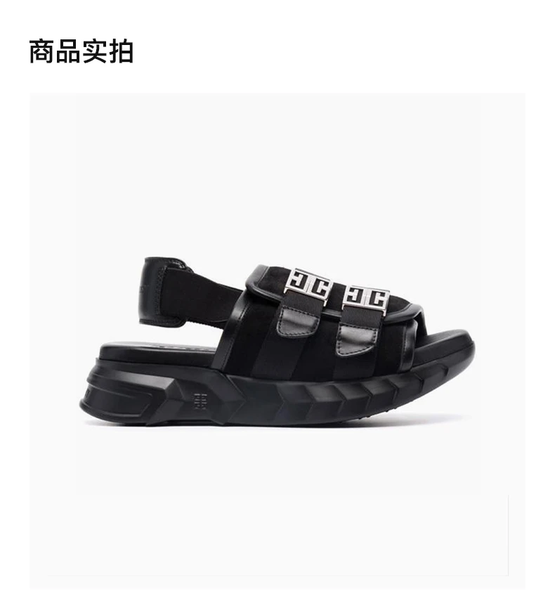 商品[国内直发] Givenchy|GIVENCHY 女士黑色平底凉鞋 BE305SE14B-001,价格¥5394,第4张图片详细描述