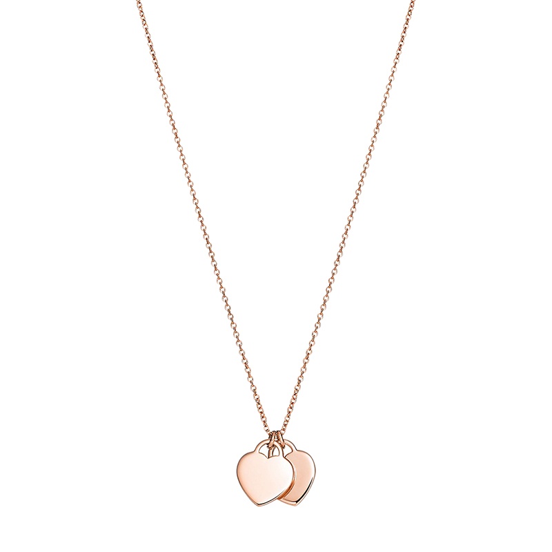 商品Tiffany & Co.|  Tiffany & Co./蒂芙尼 22春夏新款Return to Tiffany系列 迷你18K金玫瑰金双心形吊坠项链34790884,价格¥11955,第2张图片详细描述