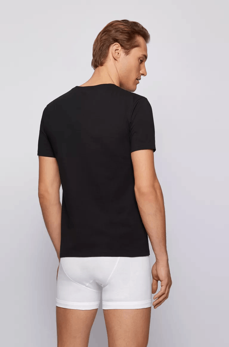 商品[国内直发] Hugo Boss|2件装 男士经典款常规版家居短袖T恤 50325405,价格¥284,第2张图片详细描述