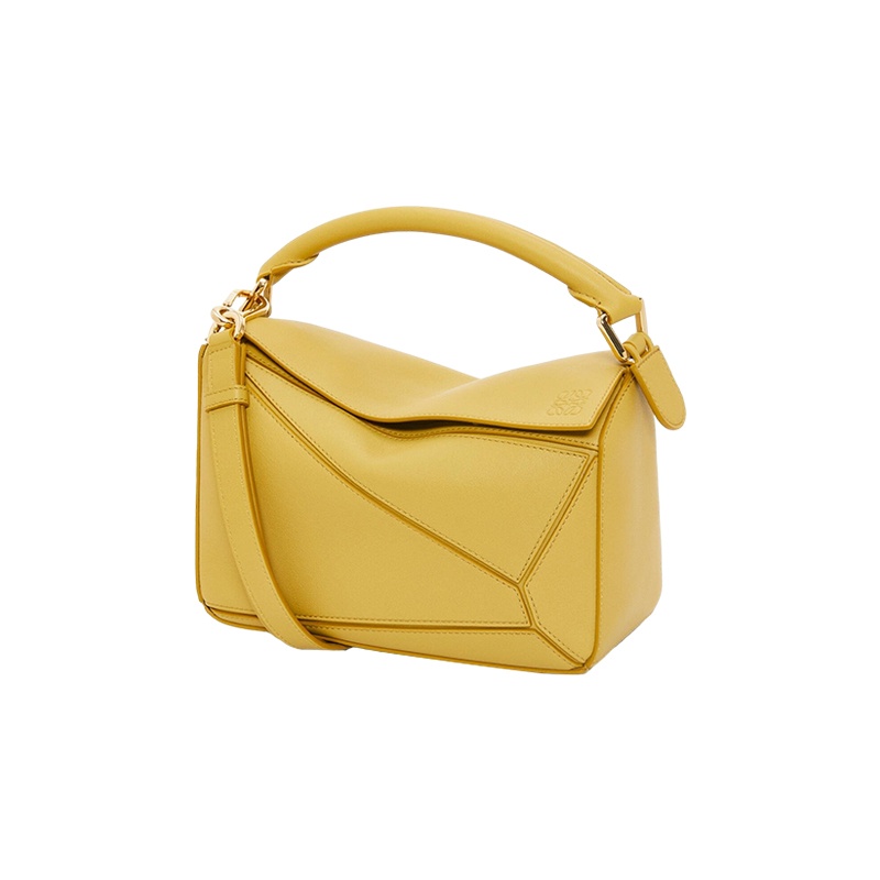 商品Loewe|罗意威 23新款 Puzzle女士小号亮赭色经典牛皮革长方形独特线条肩背手提斜挎包 322.30.S21-6048,价格¥21568,第7张图片详细描述