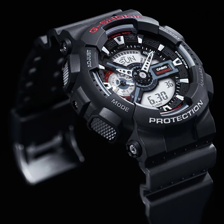 商品[国内直发] Casio|卡西欧（CASIO）手表g-shock黑金多功能防震防水运动节日礼物送男友男表 GA-110-1A-黑色-GA-110-1A,价格¥1009,第4张图片详细描述