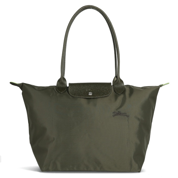 商品Longchamp|【SAvenue】LONGCHAMP 珑骧 饺子手提单肩包 长柄大号 女款 森林绿色(提示：保税仓货品一人不可超过5单) 3597922092161（1899919479-22S）,价格¥714,第4张图片详细描述