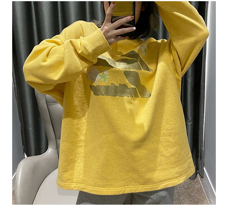 商品We11done|We11done 女士黄色logo套头卫衣 WD-TT0-21-727-U-YE,价格¥1267,第7张图片详细描述
