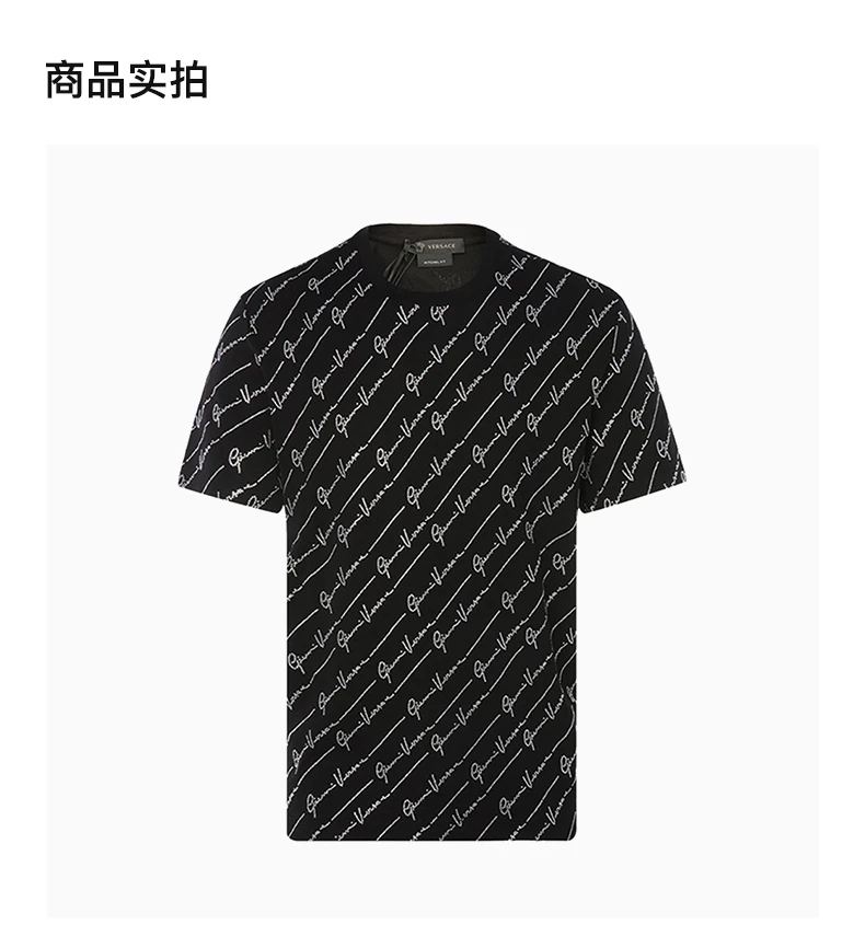 商品[国内直发] Versace|VERSACE 黑色男士T恤 A86001-A228806-A1008,价格¥5329,第4张图片详细描述