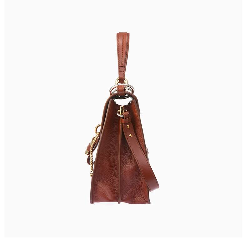 商品[国内直发] Chloé|Chloe' 蔻依 棕色皮革挎包 C19AS188-B57-27S,价格¥7744,第5张图片详细描述